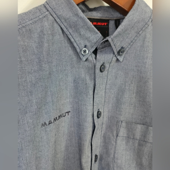 Mammut Lenni Short-Sleeved Gray Button-up Men's Shirt Size Large - Picture 3 of 10